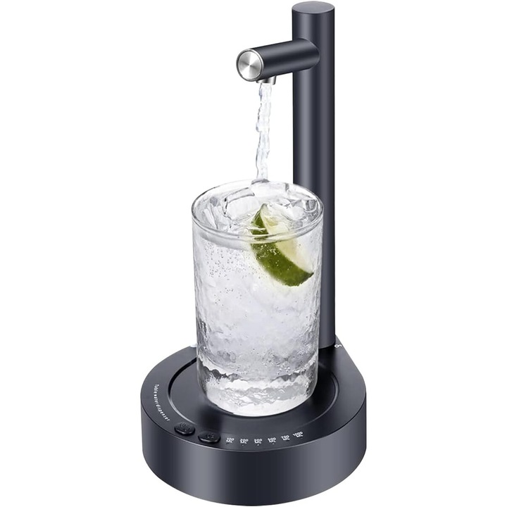 Електрически диспенсър за вода, преносим, разглобяем дизайн, USB, тъмно син