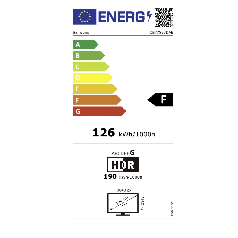 Televizor Samsung OLED QE77S93DAEXXN, 196 cm. Smart TV