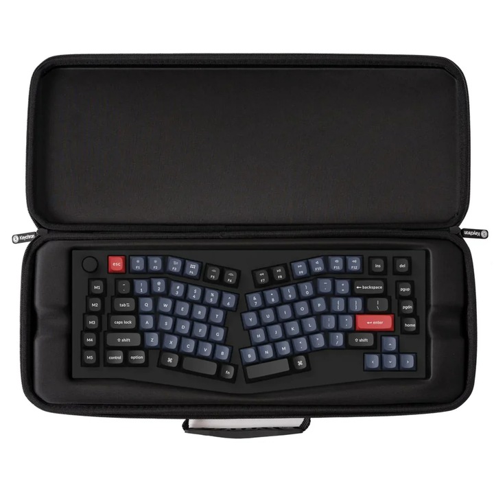 Hordtáska Keychron Q5 / Q10 / Q10 Pro / Q10 Max / V5 / V10 / K4 Pro billentyűzethez, billentyűzet hordtáska, alumínium, fekete