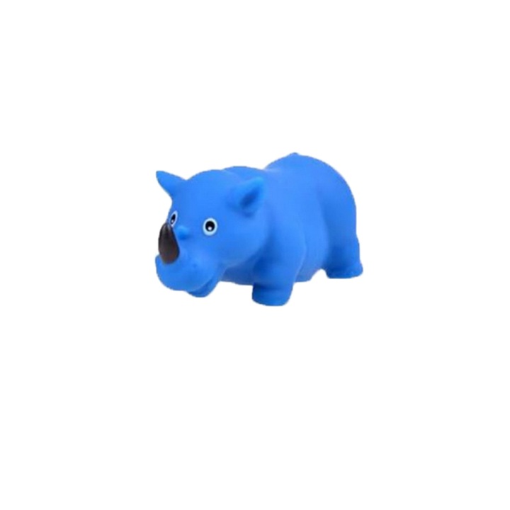 Figurina Rinocer de jucarie pentru baie Mini Junior 8306-3, Albastru
