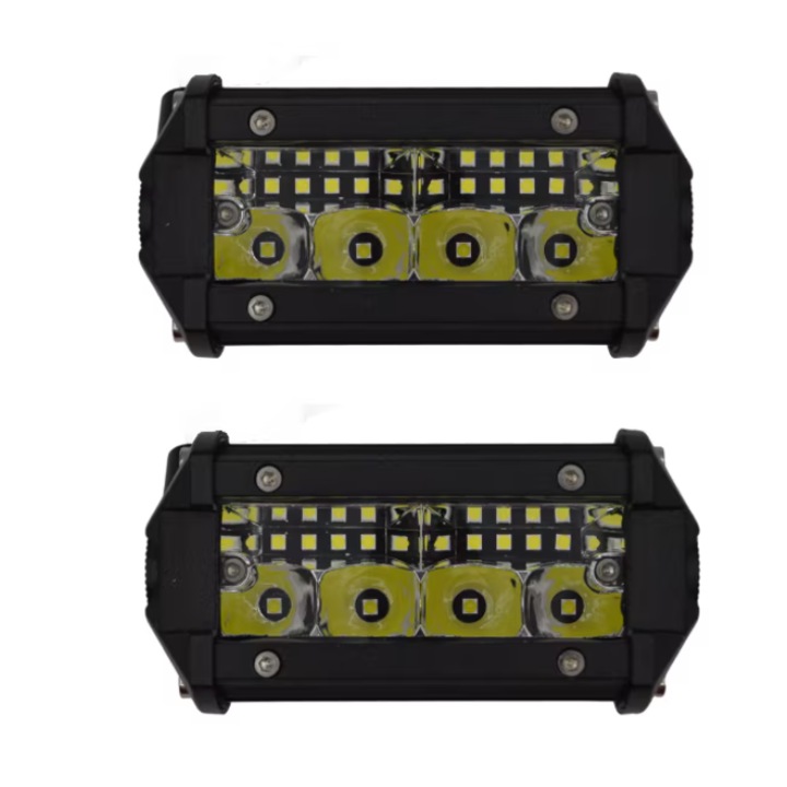 Комплект от 2x LED проектор 36W, 16 LED, правоъгълна форма, Atv, Off Road, Moto 12V-24V, INELAG