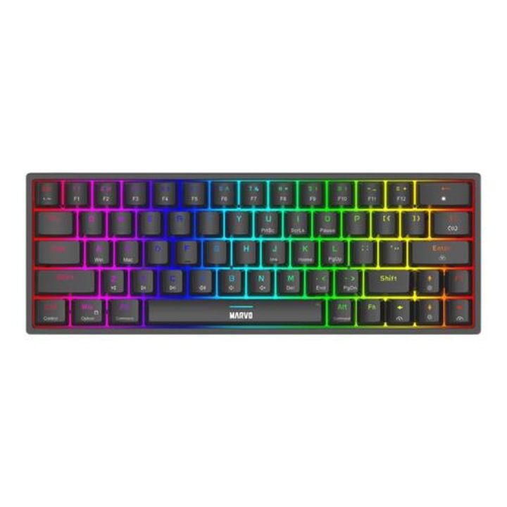Геймърска клавиатура, Marvo Shogo 63, TKL, 63 keys, Gaming Mechanical keyboard, KG955