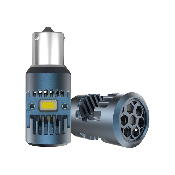 Комплект 2 led крушки Xentech Light S5 P21w csp и вграден радиатор 25w/крушка