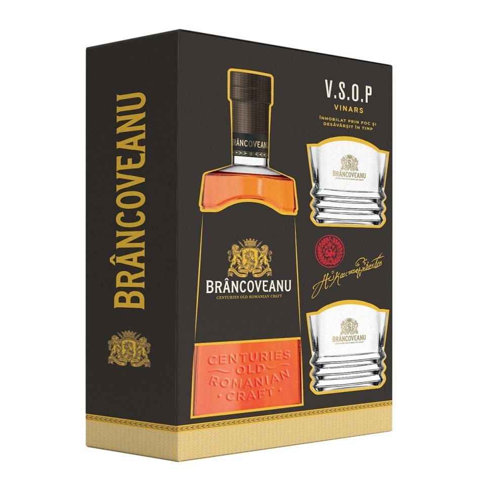 Vinars XO Noble + carte, 40% alc., 0.7L, Romania Brancoveanu