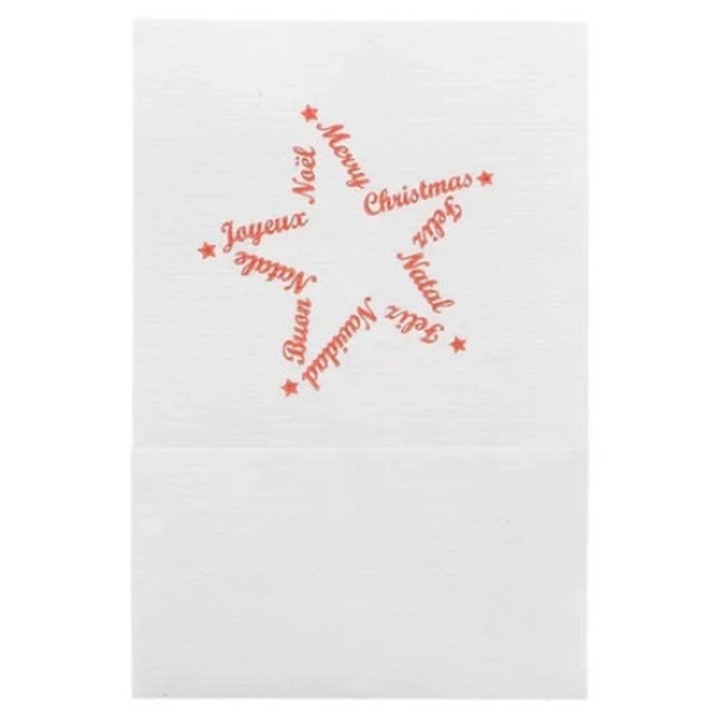 Празнични салфетки, еднократни, бели, 1 слой, 17 х 17 см 200 бр