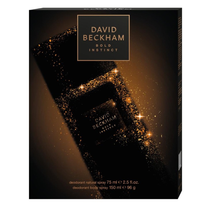 Set Cadou David Beckham Bold: Deodorant Natural Spray 75 ml + Deodorant, 150 ml