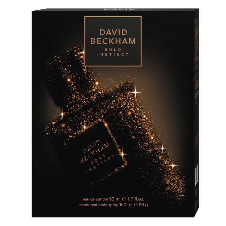 Set Cadou David Beckham Bold: Apa de parfum, 50 ml + Deodorant, 150 ml