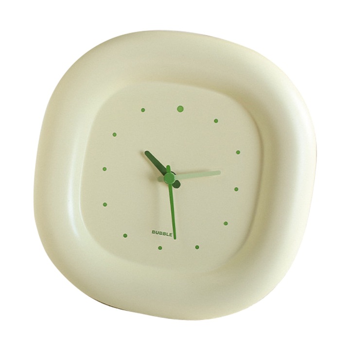 Jormftte dekoratív óra, többszínű, 20x20cm, gyerekeknek, asztali tartóval