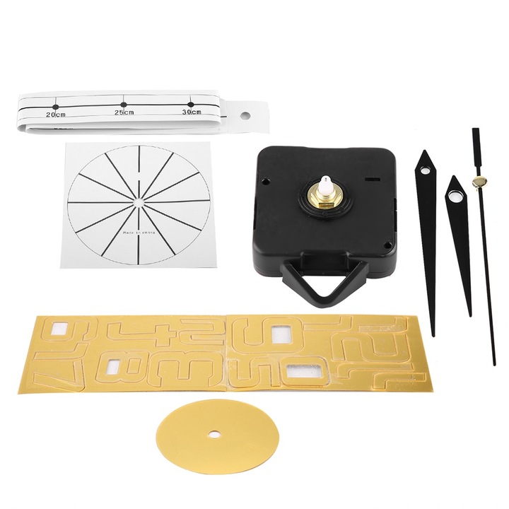 Jormftte modern dekoratív falióra, 3D, csendes, arany, szerelőkészlet