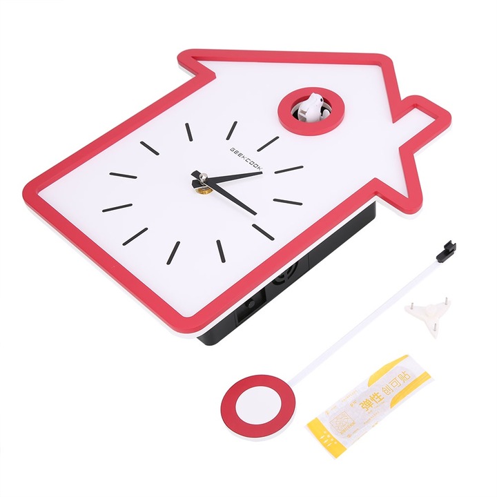 Jormftte kakukkos falióra, skandináv design, változatos színek, 30x30cm