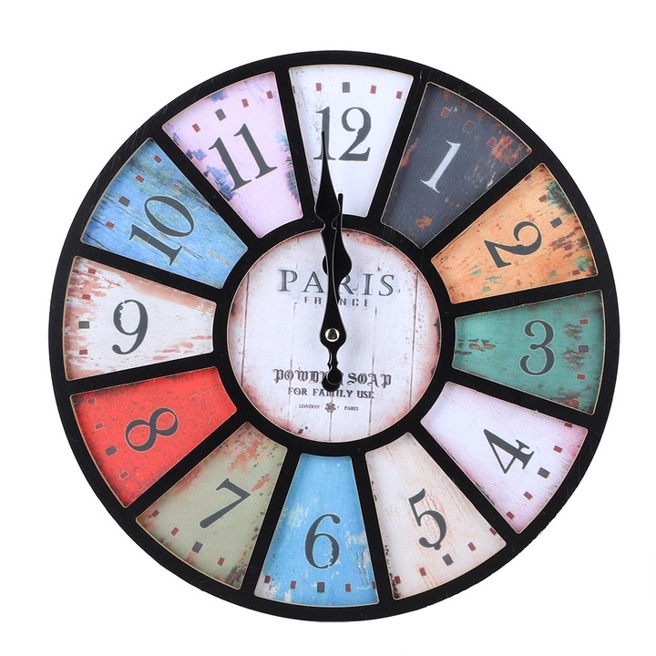 Jormftte vintage falióra, elegáns design, vintage szín, 30x30cm