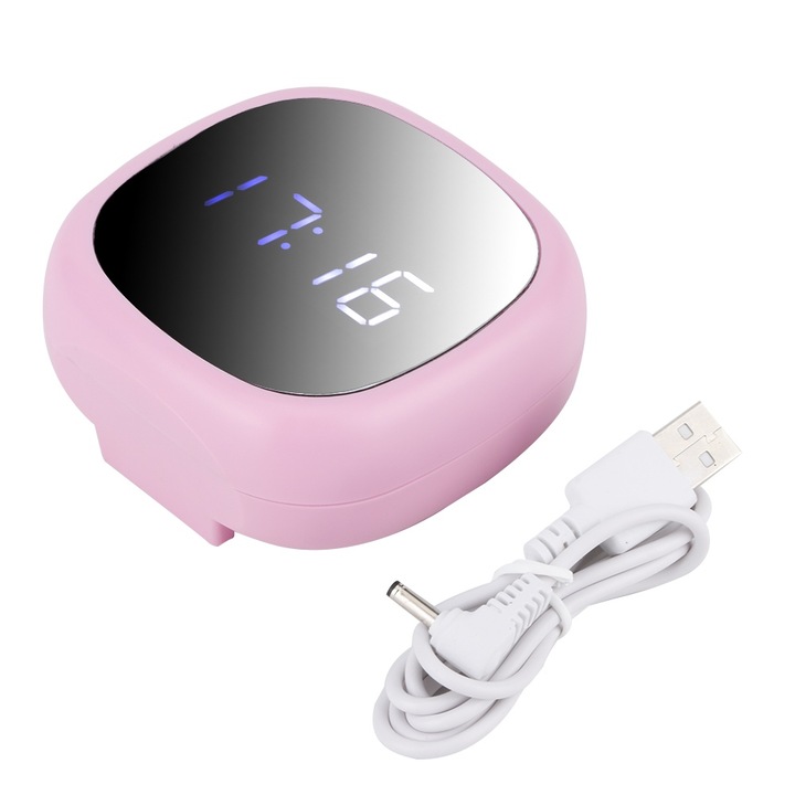 Dekoratív többfunkciós LED óra, Jormftte, piros, tükrös, irodába és hálószobába