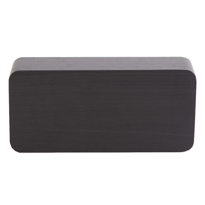 Jormftte dekoratív óra, digitális, fa, ébresztő funkcióval, hangvezérléssel, mini, hordozható