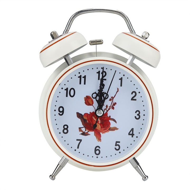 Jormftte dekoratív falióra, ébresztő, modern design, éjszakai fény, 20x20cm