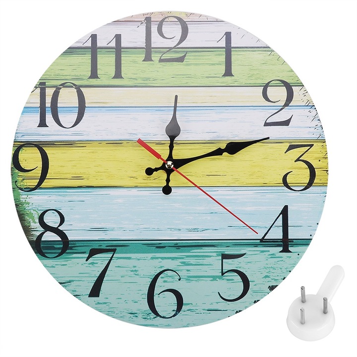 Jormftte rusztikus fali dekoróra, kivágott számokkal, fehér, 30x30cm