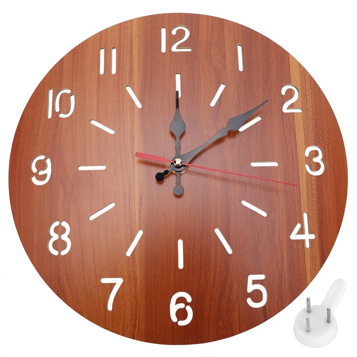 Jormftte rusztikus fali dekoróra, kivágott számokkal, fehér, 30x30cm