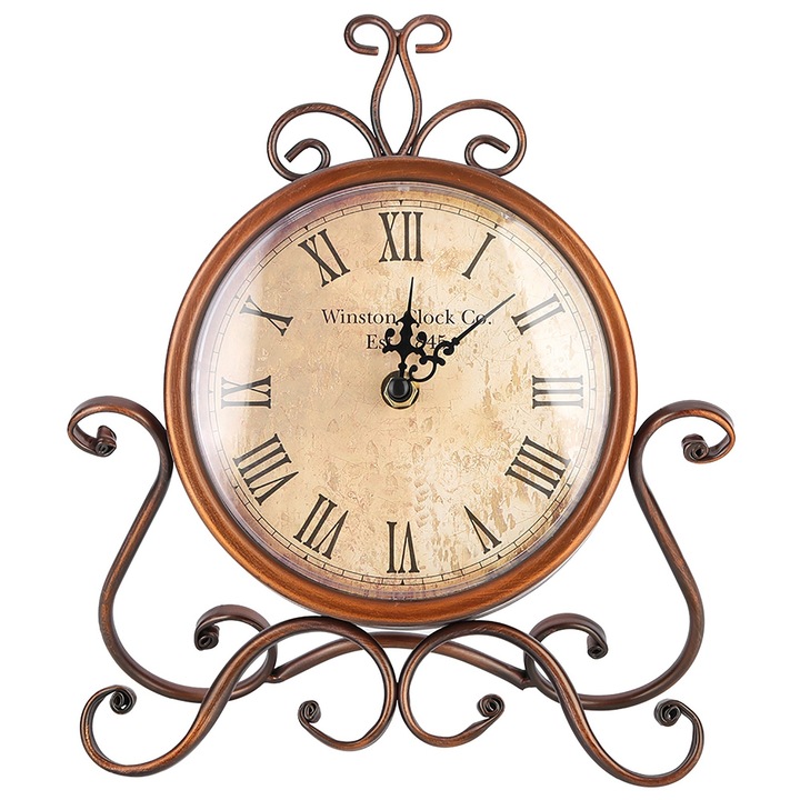 Jormftte dekoratív falióra, vintage, hangtalan, retro design, 30x30cm