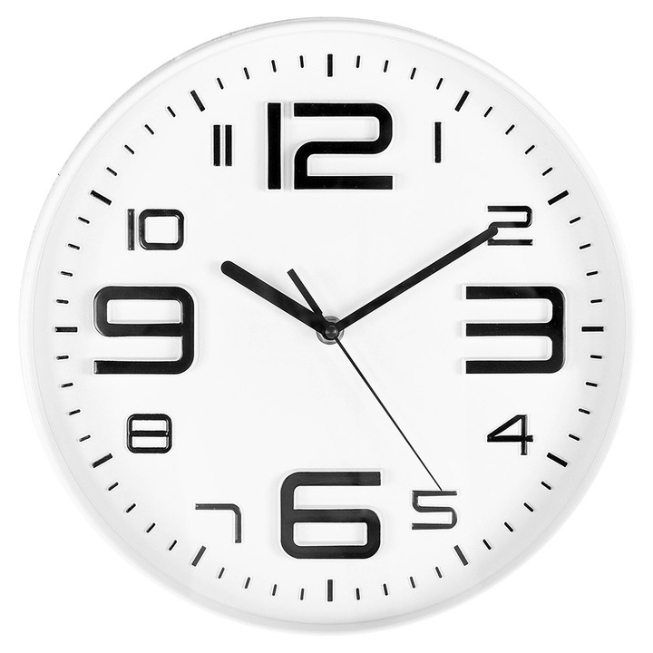 Jormftte dekoratív óra, fehér, modern egyszerű design, ketyegésmentes, irodába és nappaliba