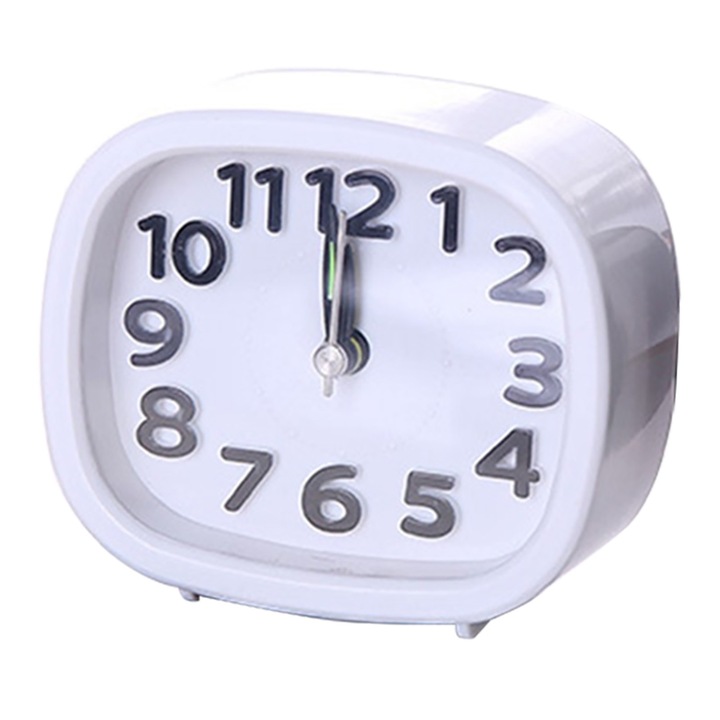 Jormftte dekoratív ébresztőóra, csendes riasztás, nagyszámú kialakítás, fehér, 1 db