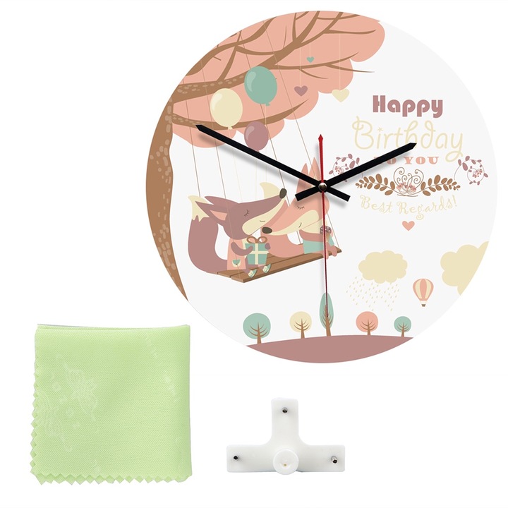 Jormftte dekoratív óra, retro falióra, fém, csendes, nagy méretű, modern design