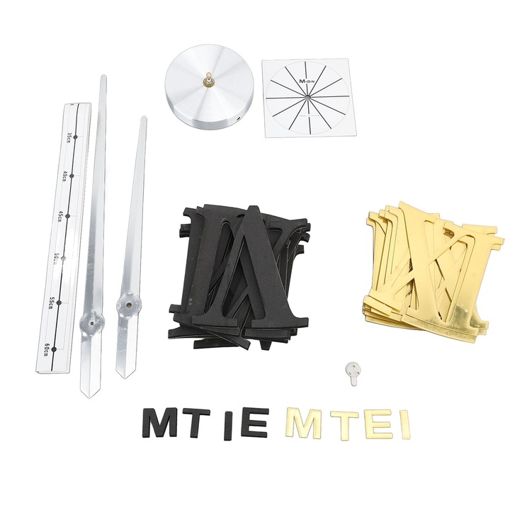 3D DIY Falióra, Jormftte, római számokkal, arany tükör, változatos méretek