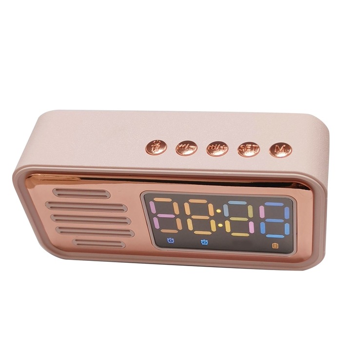 Boxa Portabila Jormftte 3 in 1 cu Incarcare Wireless, Alarma, 12 Functii, Neagra