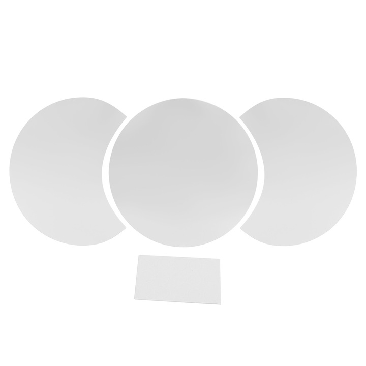 Jormftte kerek öntapadós tükörmatrica, ezüst, nappaliba, hálószobába