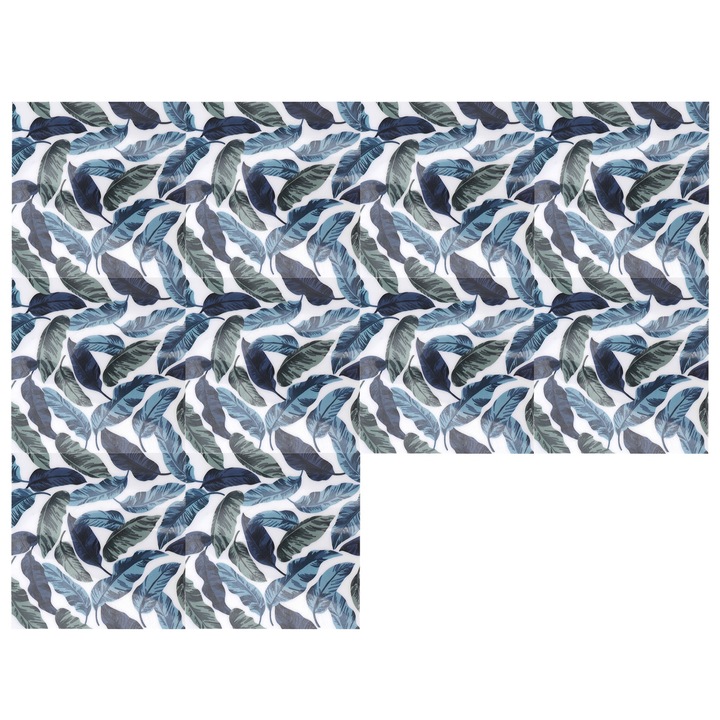 10 darabos dekoratív zöld levél matrica szett, vízálló, csúszásgátló, tükörhatású, 30x30cm