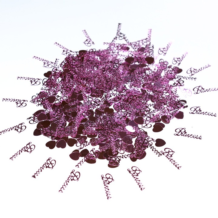 400 darabos dekoratív asztali konfetti szett, Jormftte, betű és szív alakú, műanyag, buli, esküvő