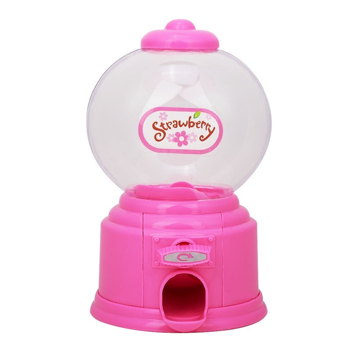 Jormftte mini édességadagoló, persely, rózsaszín, 20x15x10cm