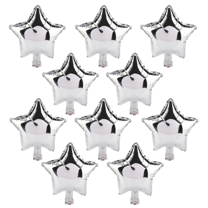 10 darab 10"-os, ezüst színű, Jormftte alumínium fólia léggömb készlet, partikra, esküvőkre, születésnapokra