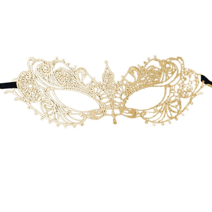 Csipke maszk hegyes véggel, Jormftte, arany, partihoz, jelmezhez, elegáns