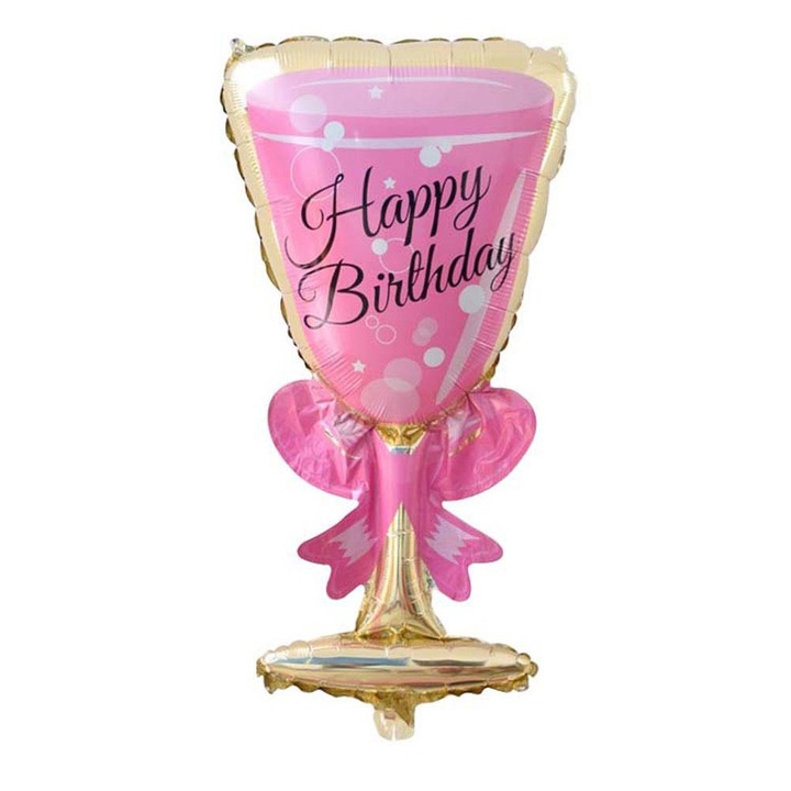 Fólia lufik, Jormftte, csésze alakú, rózsaszín, újrahasználható, szett esküvői és születésnapi partira
