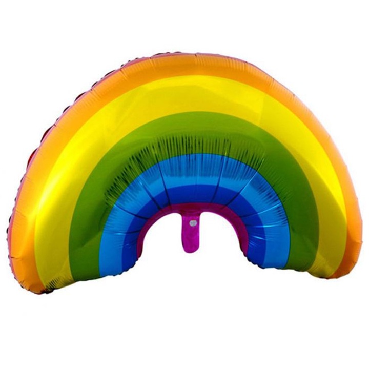 Szivárvány alakú fólia lufi, Jormftte, újrafelhasználható, színes, esküvői és születésnapi parti szett