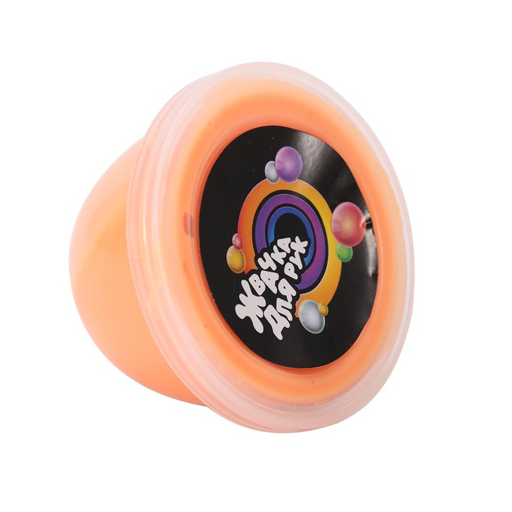 Interaktív játék, Jormftte, Világító Slime, 30x20cm, Narancssárga