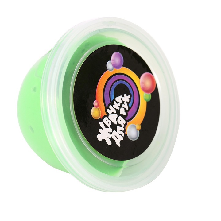 Interaktív játék, Jormftte, Világító slime, 30x20cm, Zöld