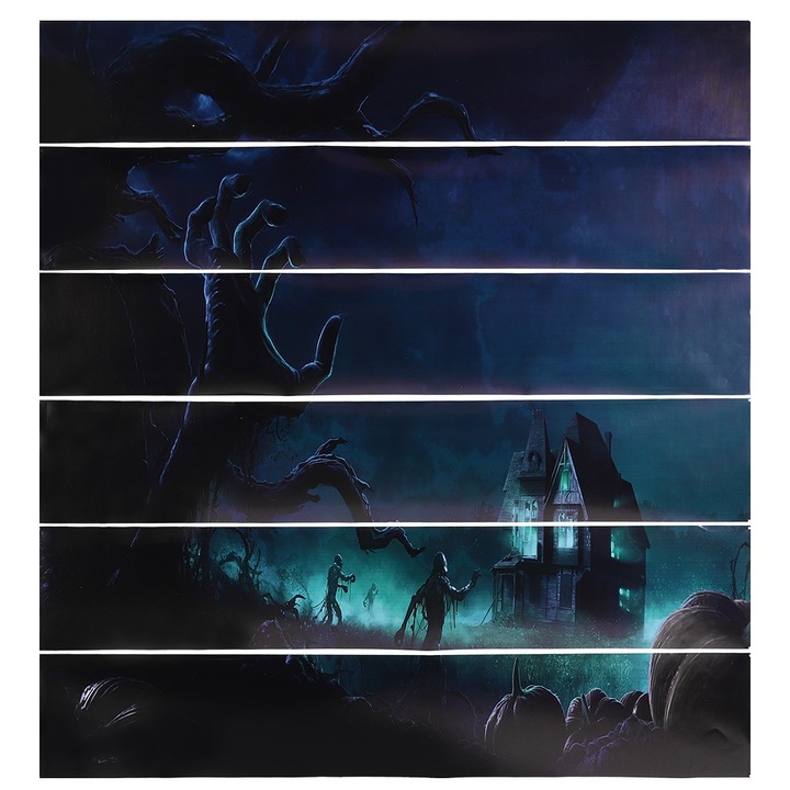 3D dekoratív lépcsőmatrica, Jormftte, PVC, vízálló matrica, Halloween design