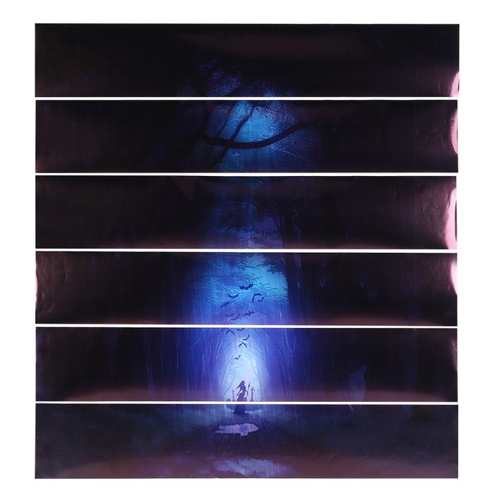 Jormftte dekoratív matricák, 3D lépcső szett, öntapadós matricák, élénk minták, Halloween, 30x90cm