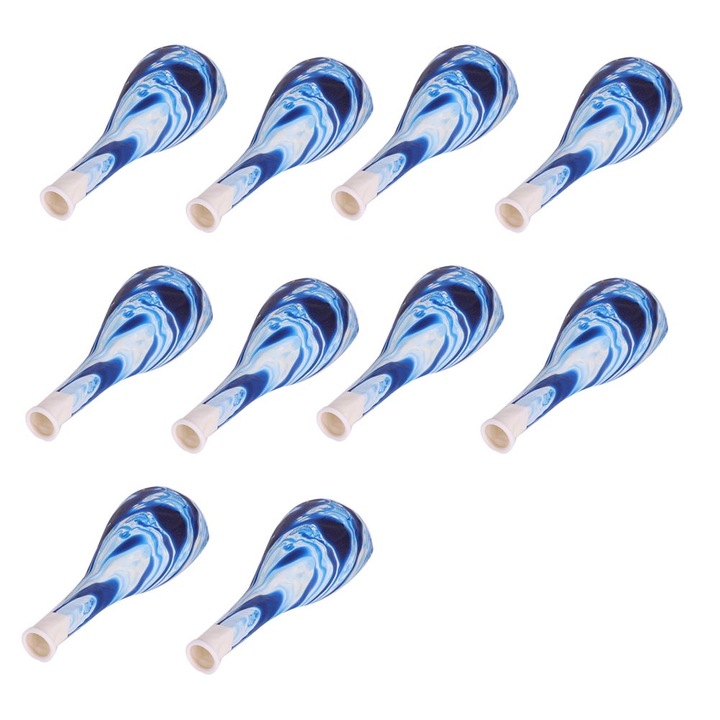 10 db achát latex lufi készlet partikra, Jormftte, kék, kiváló minőség