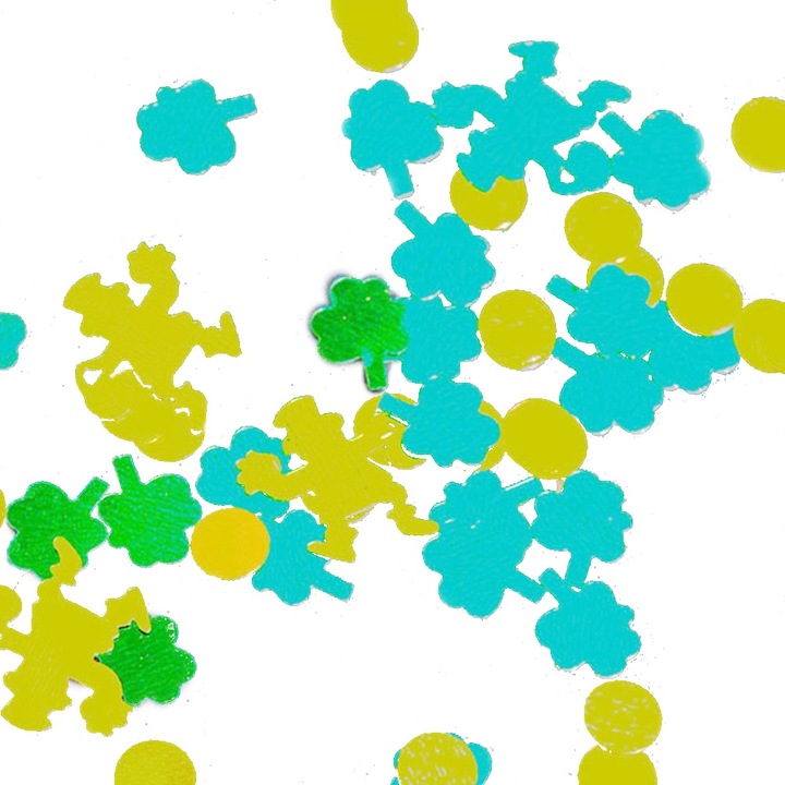 300 darab fa alakú dekoratív konfetti szett bulihoz, Jormftte, műanyag, nem mérgező, asztali dekorációhoz