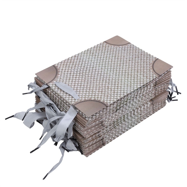 Комплект от 25 подаръчни торбички с дръжки за сватби и партита, светло бежови