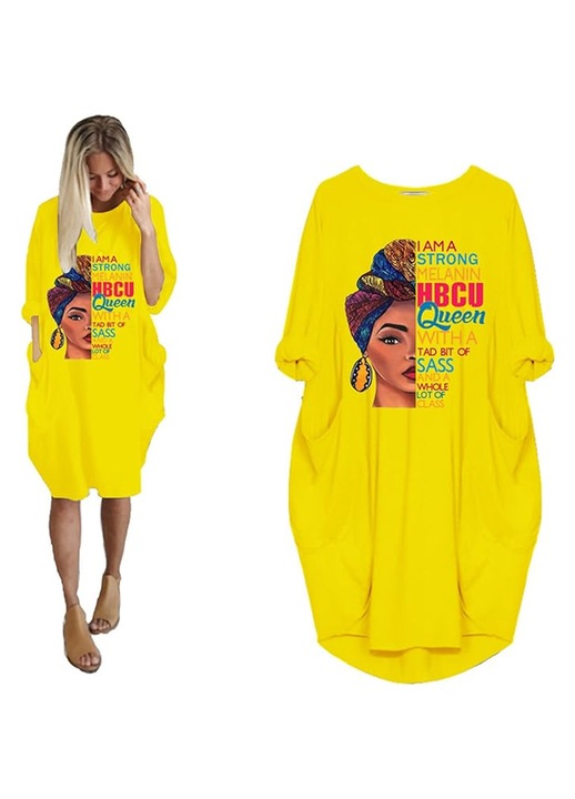 Jormftte sárga, alkalmi, midi ruha, hosszú ujjú, kerek nyakú, zsebes, plus size, L INTL