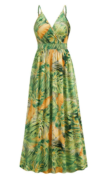 Jormftte zöld sifon maxi ruha, Zöld