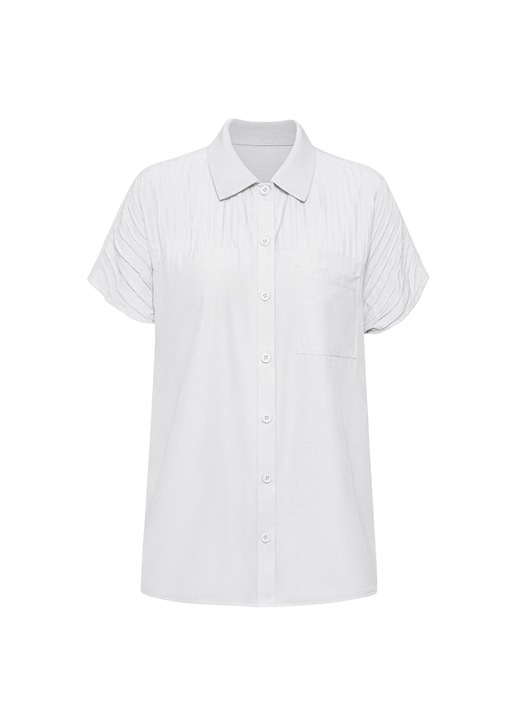 Női ing, Jormftte, visszahajtható gallér, fehér, egyszínű anyag