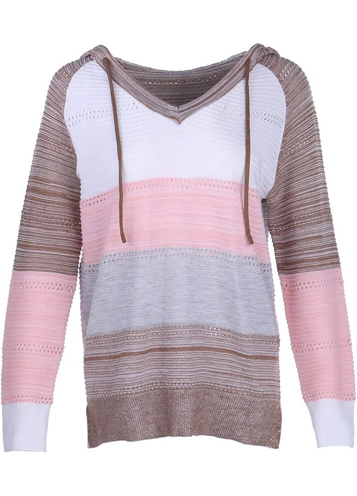 Női pulóver Jormftte, kötött, rózsaszín, 35% gyapjú, 65% akril