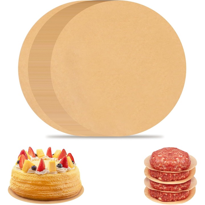 Folie alimentara 15CM, set de 200, hartie pentru burgeri, non-stick, pre-taiata