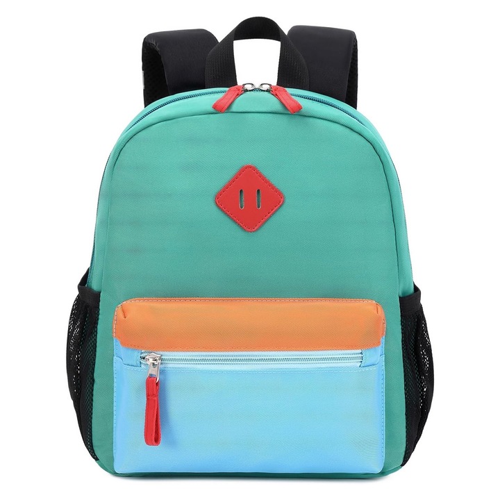 Ghiozdan scoala, SINBINTA, Cu benzi reflectorizante, Bretele Reglabile, Compartimente multiple, tip Rucsac Oxford Impermeabil de Capacitate Mare, Ergonomic, 41.5 x 33 x 11 cm, Multicolor