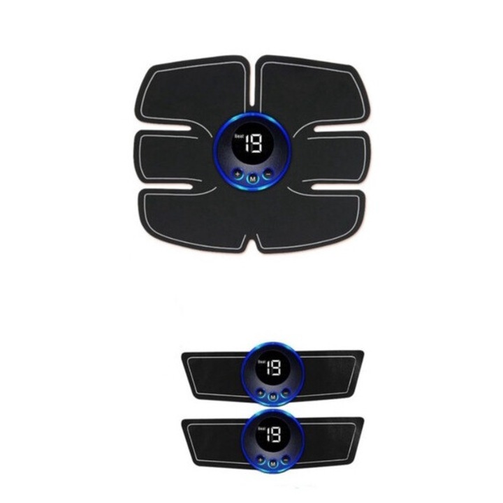 Aparat stimulare muschi abdomen, plastic, incarcare USB, tonifiere abdominala, portabil, negru