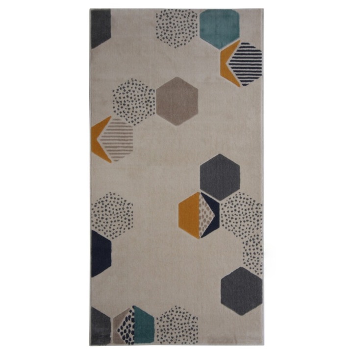 Covor living / dormitor Canvas 18277-061, 120 x 170 cm, polipropilena soft, crem