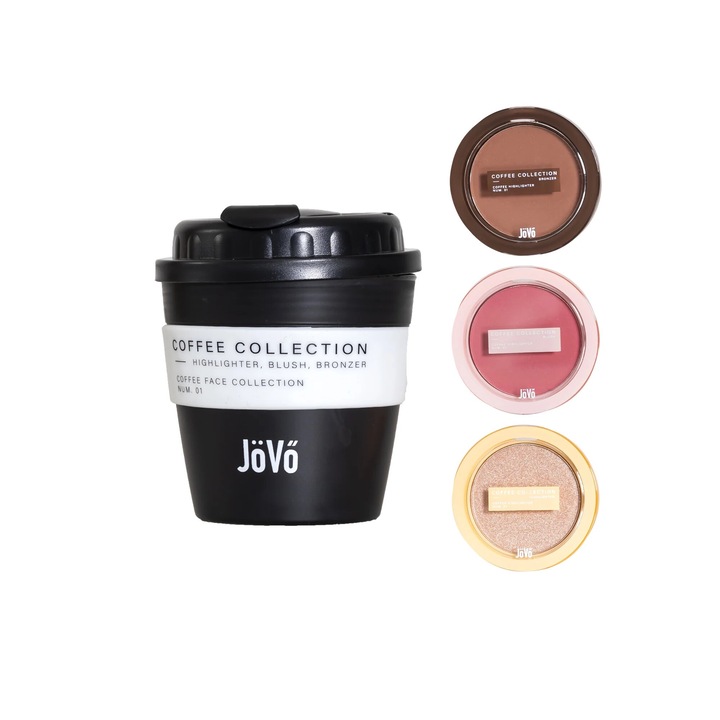 Set iluminator/fard de obraz/bronzer, JOVO, Multicolor